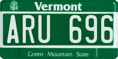 VT license plate ARU696