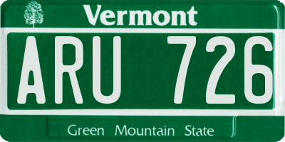 VT license plate ARU726
