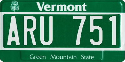 VT license plate ARU751