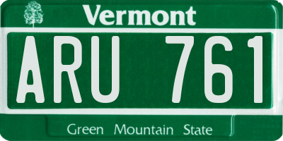 VT license plate ARU761
