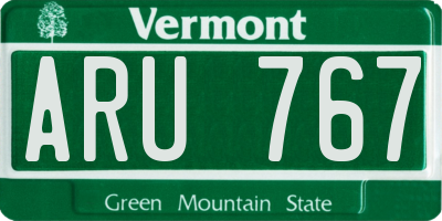 VT license plate ARU767