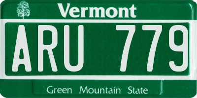 VT license plate ARU779