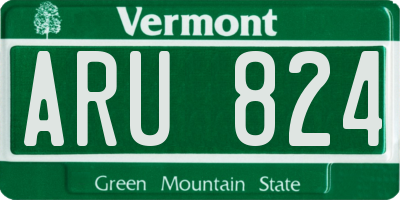 VT license plate ARU824
