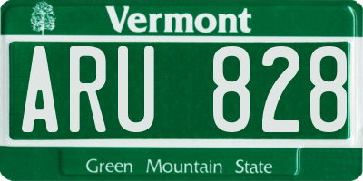 VT license plate ARU828