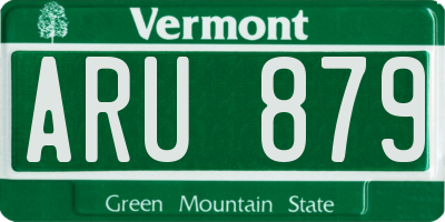 VT license plate ARU879