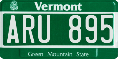 VT license plate ARU895