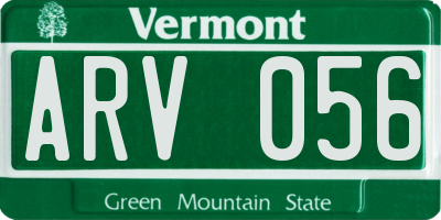 VT license plate ARV056