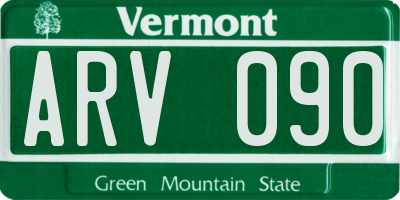 VT license plate ARV090
