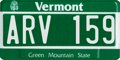 VT license plate ARV159
