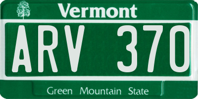 VT license plate ARV370