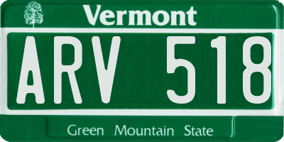 VT license plate ARV518