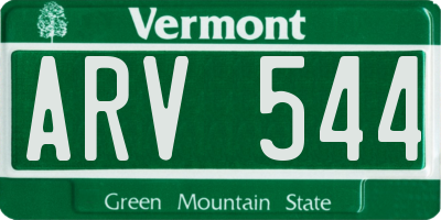 VT license plate ARV544