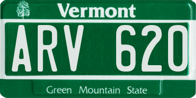 VT license plate ARV620