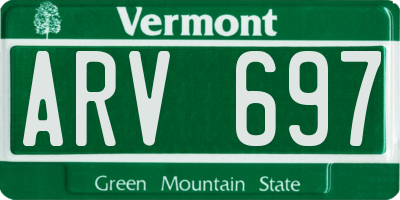 VT license plate ARV697