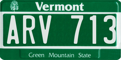 VT license plate ARV713