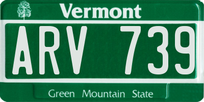 VT license plate ARV739