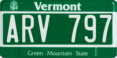 VT license plate ARV797