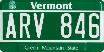 VT license plate ARV846