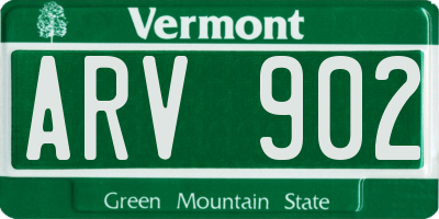 VT license plate ARV902