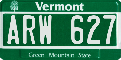 VT license plate ARW627