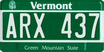 VT license plate ARX437