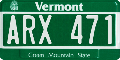 VT license plate ARX471