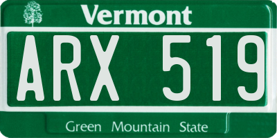 VT license plate ARX519