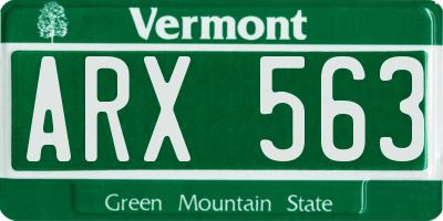 VT license plate ARX563