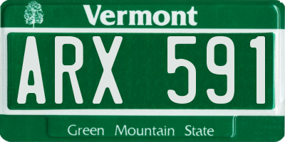 VT license plate ARX591