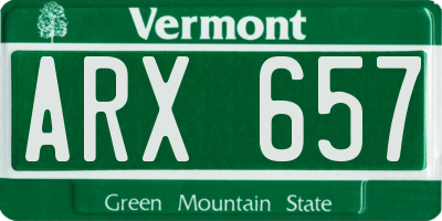 VT license plate ARX657
