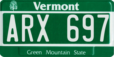 VT license plate ARX697