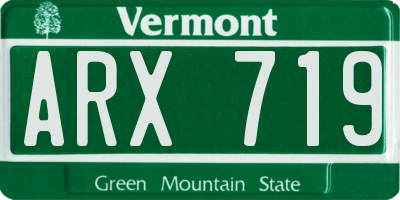 VT license plate ARX719