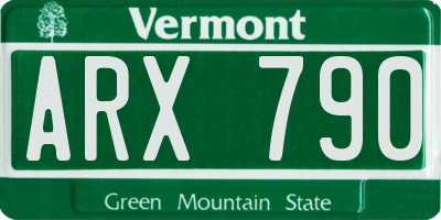 VT license plate ARX790