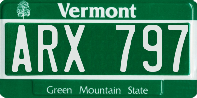 VT license plate ARX797