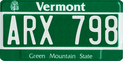 VT license plate ARX798