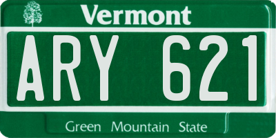 VT license plate ARY621