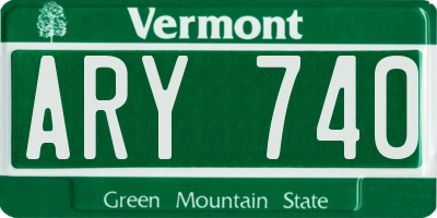 VT license plate ARY740