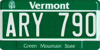 VT license plate ARY790