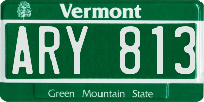 VT license plate ARY813