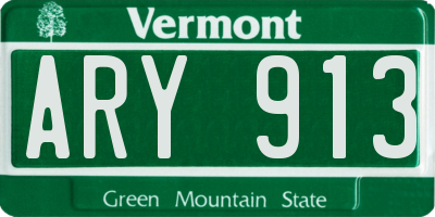 VT license plate ARY913