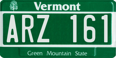 VT license plate ARZ161
