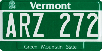 VT license plate ARZ272