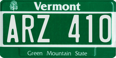 VT license plate ARZ410