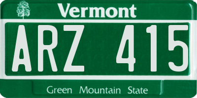 VT license plate ARZ415