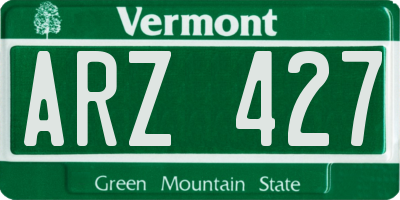 VT license plate ARZ427