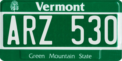 VT license plate ARZ530