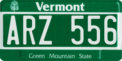 VT license plate ARZ556