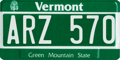 VT license plate ARZ570