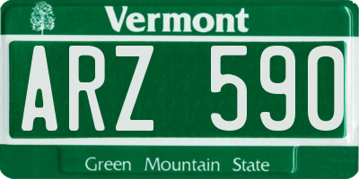VT license plate ARZ590