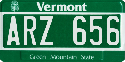 VT license plate ARZ656